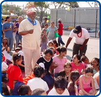 Thomas White Jr. with Kids