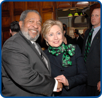 Thomas White, Jr with Hillary Clinton